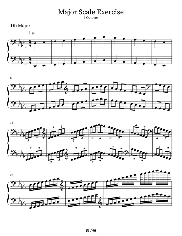 Sample page 6: Major scale exercise